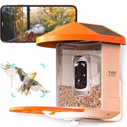 Smart Bird Feeder with Camera Solar Powered, AI Recognition,Auto-Record HD Bird Feeder Camera,

