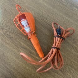 Heavy-Duty Utility Work Light with Extension Cord – Bright Orange