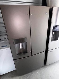 ✨NICE CLEAN GE SLATE FINISH FRENCH DOOR REFRIGERATOR✨