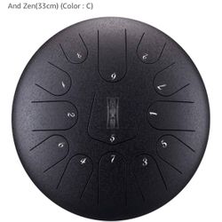 Drum 13-tone 12-inch Steel Tongue Drum Percussion Instrument, Steel Drum Kit With Drumsticks/finger Cots