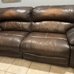 Sofa (leather and reclining)