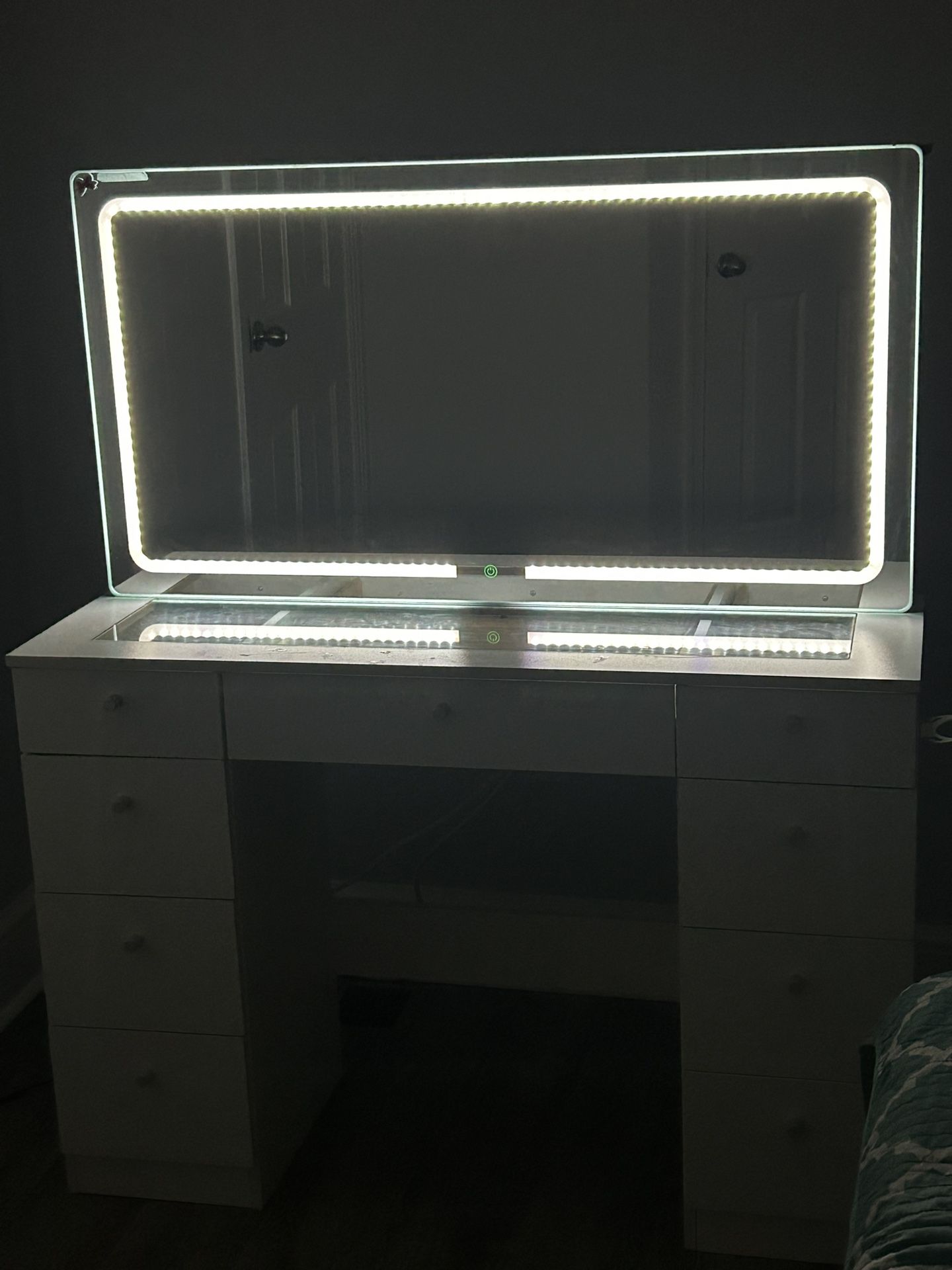 LED glass Top Vanity