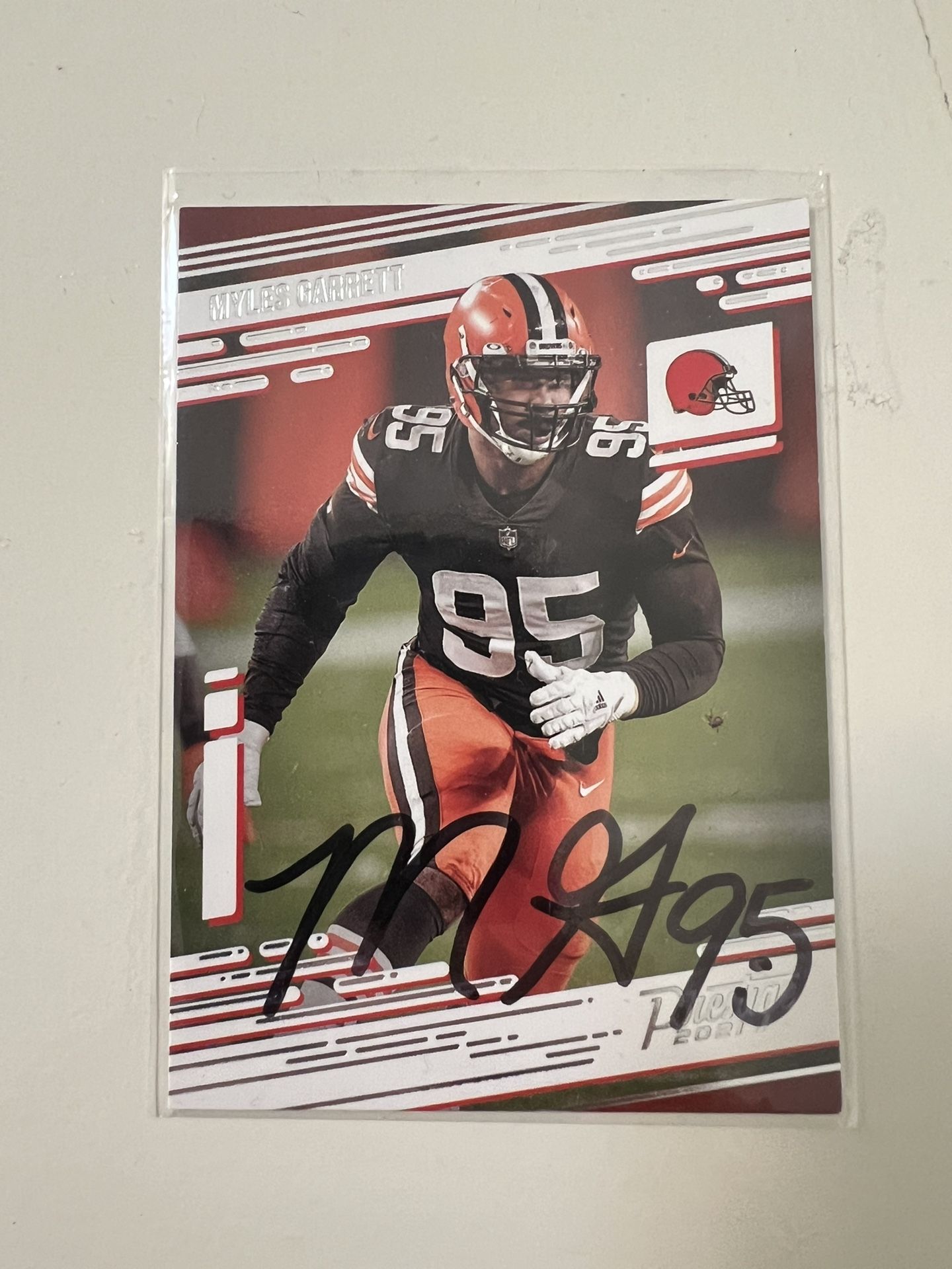 Myles Garrett Autographed Auto Cleveland Browns Football Card