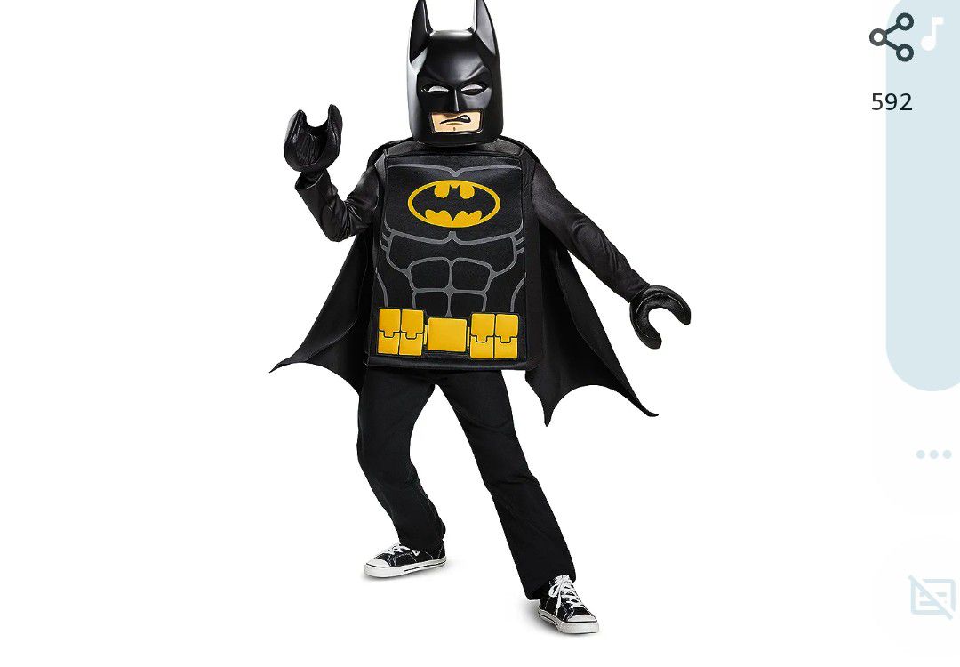 BATMAN LEGO NEW SZ M 7-8  HALLOWEEN COSTUME