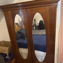 Antique Armoir with Mirrors