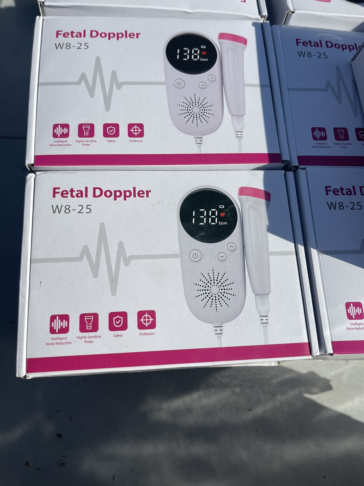 New Fetal Doppler Baby Heartbeat Monitor Come With Batteries And The Gel