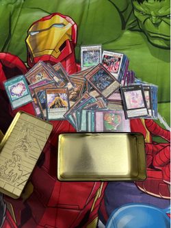 YUGI-OH trading cards with container