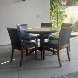 Round Dining Table with 5 Chairs