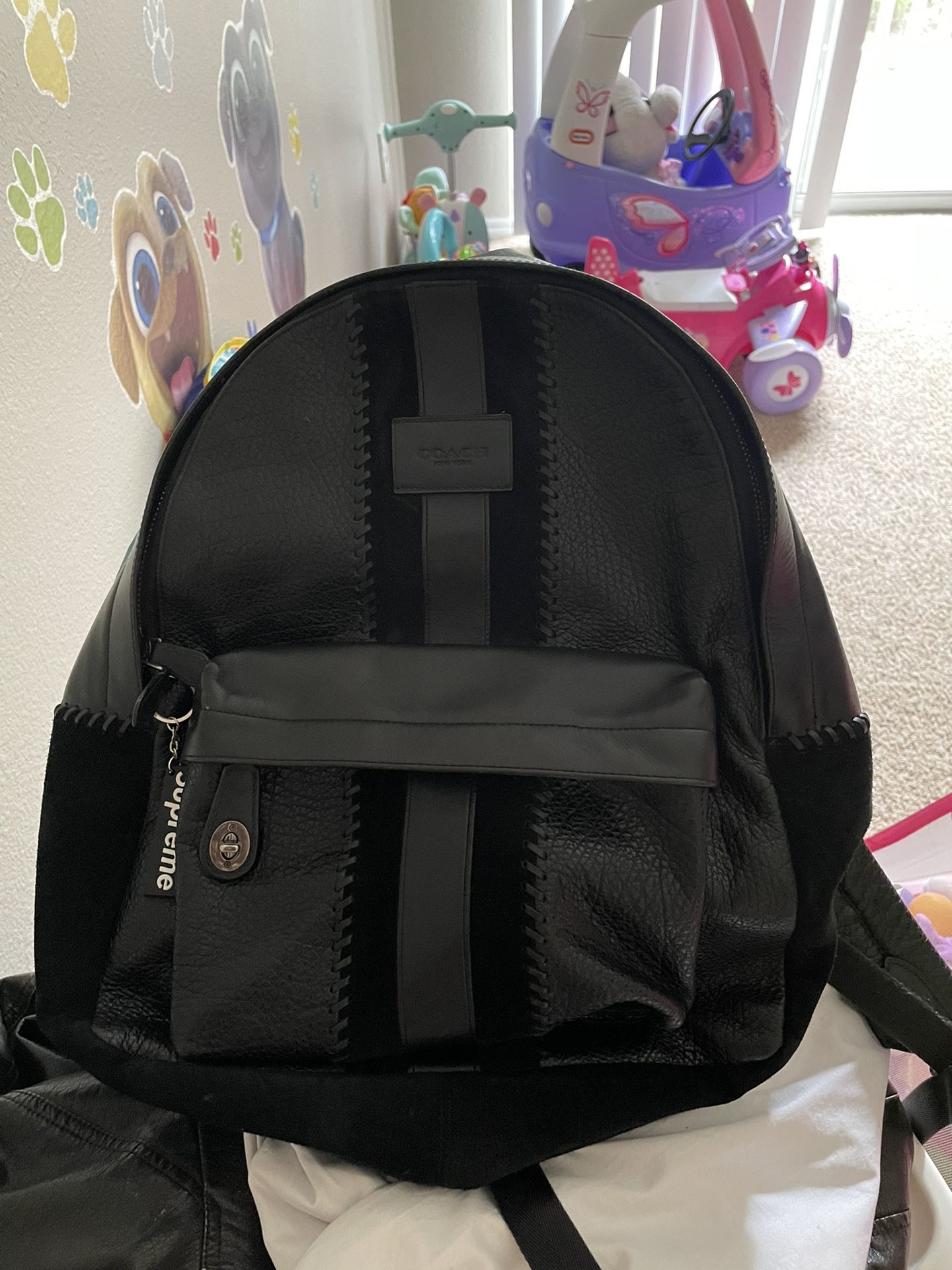 Black Coach Mens Backpack Bag