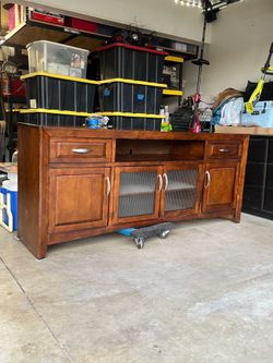 Solid Cherry wood entertainment center