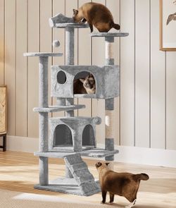 NEW Cat Tree Tower, 54 Inches Multi Level Activity Cat Tree W/ Sisal Scratching Posts !