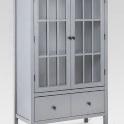  Windham Tall Storage Cabinet with Drawer Gray - Threshold™