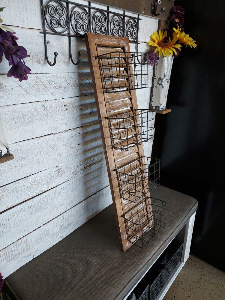 Wood Shutter Organizer