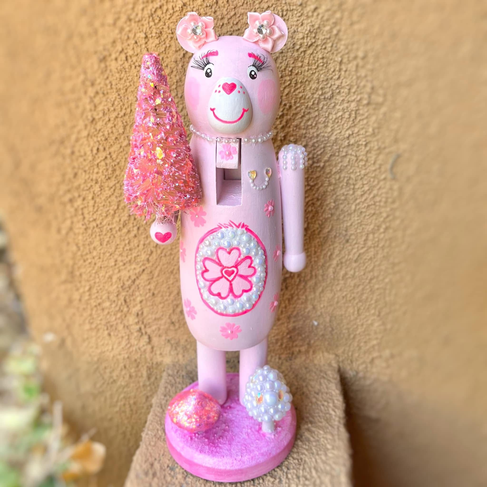 10” Hand Painted Bear Christmas Nutcracker