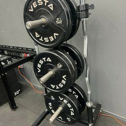 NEW Bumper Plates, Rubber Olympic Weights, Home Gym Weight Set, Folding Squat Rack, Adjustable FID Bench Press, Stall Mats, Rubber Flooring 