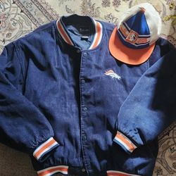 Denver Broncos Varsity Jacket and AFC cap