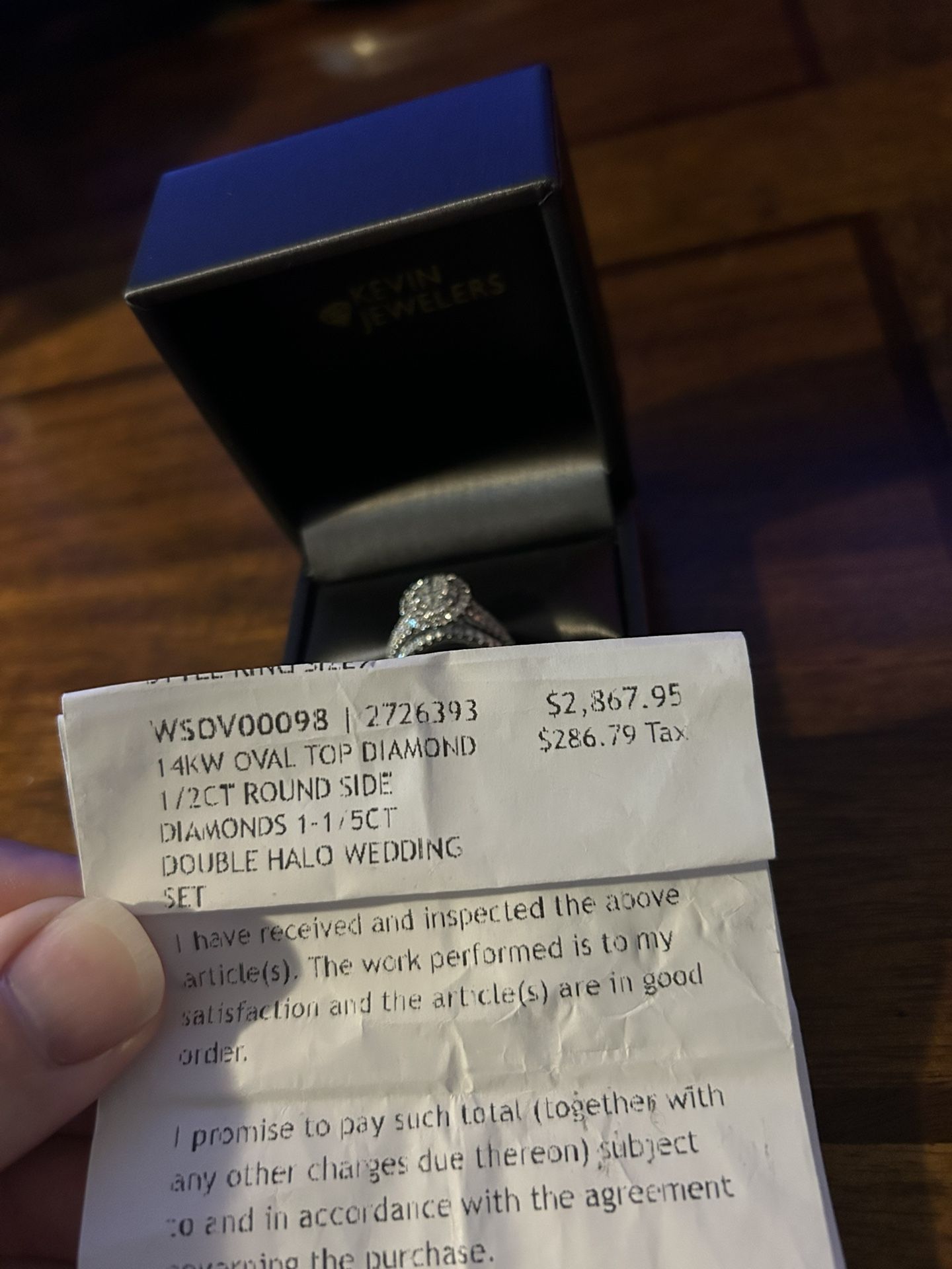 14k White Gold 2 Carat Natural Diamond Engagement Ring Set