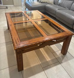 Solid  rectangle coffee table 54” x 36” x 19” H $50 OBO
