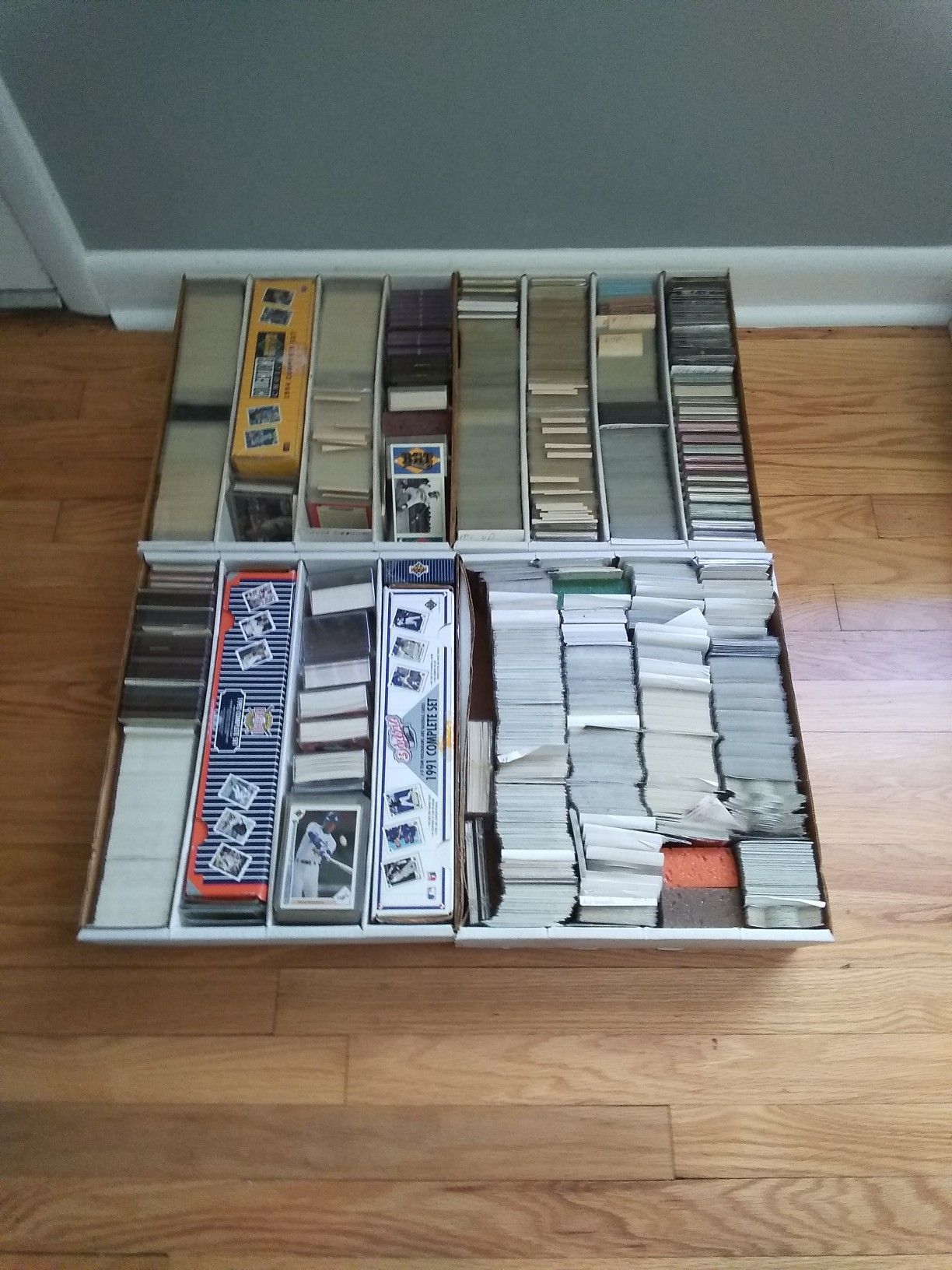 Large Lot of Vintage Baseball Cards - 4 White Sport Boxes of Baseball Cards - See Picture for Everything Included