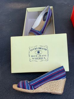 Lucky Brand Wedge Sandals, Size 7