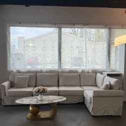 Modular Sectional Sofa Set,Convertible L Shaped Couch,5 Seat,Reversible Sectional Sofa Couch,Upholstered,Corner Sofa,Rolled Arms,Soft Linen Fabric (Be