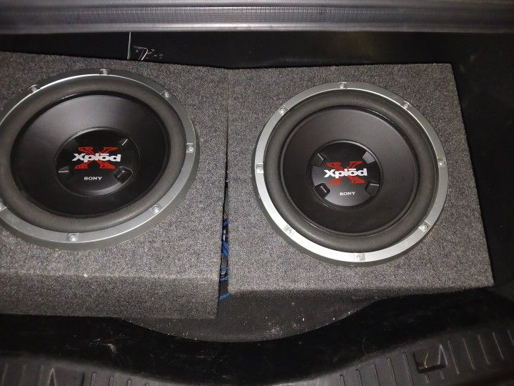 2 X-plod Sony 12' Subwoofers