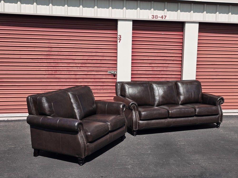 Leather Sofa and Loveseat