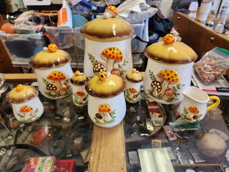 Mushroom Canister Set 1978 Sears and Roebuck