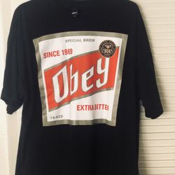 Obey Tshirt Black Sizexl