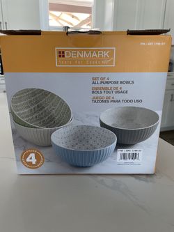 Brand New, never used, open box, (4) Denmark Porcelain set, All Purpose Bowls.