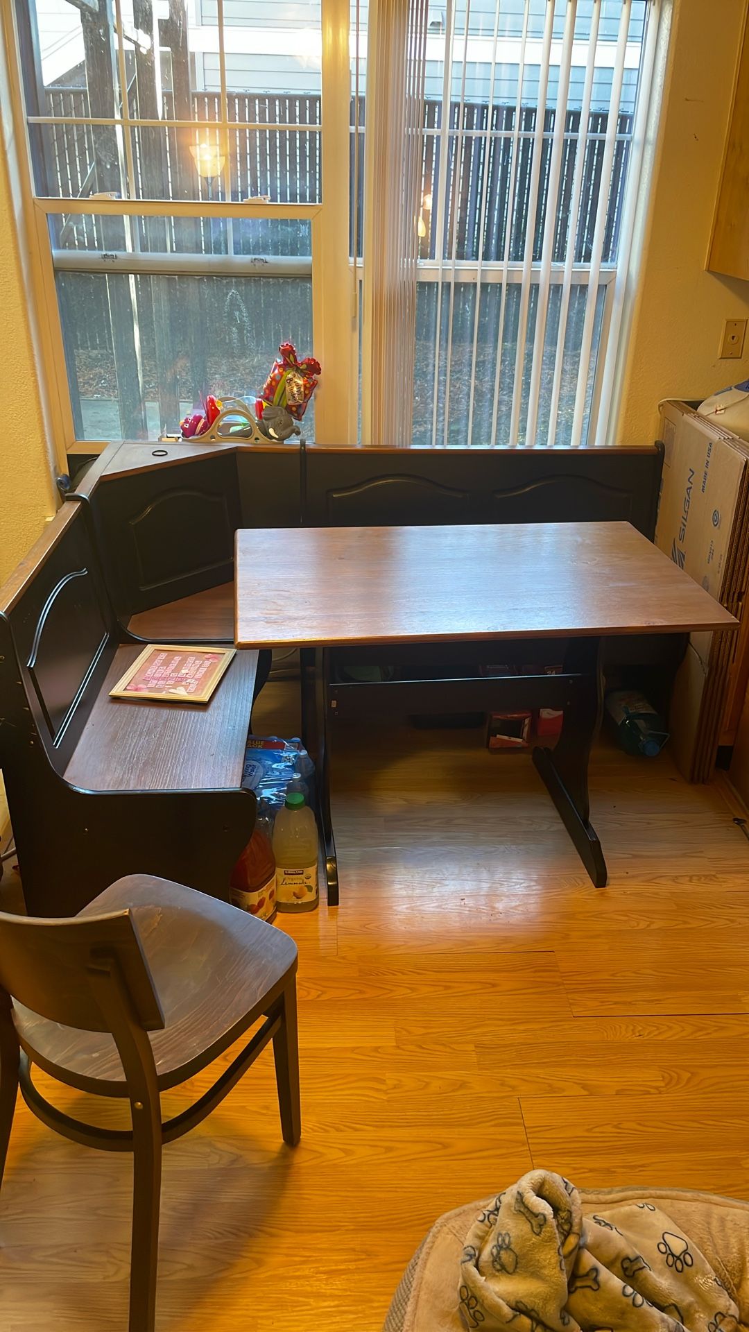 Dining Table And Cubbie Bench