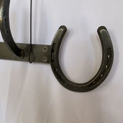 Horseshoe Rack Made From Real Horseshoes