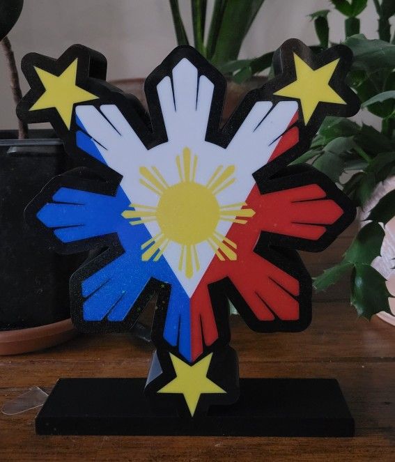 3D Printed Philippines Flag LED Light Stand