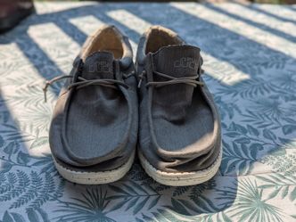 Hey Dude Men's Wally Chambray Sepia Brown Moccasins, size 13