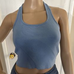 Women’s Baby Blue Halter Top Size Small