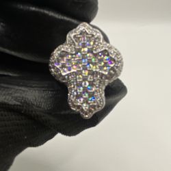 Designer Cross Ring Bussdown Sterling Silver 