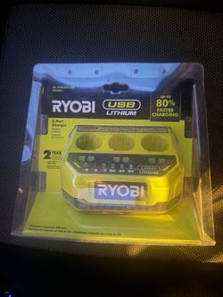 Ryobi USB Lithium 3-Port Charger FVCH01 – Brand New