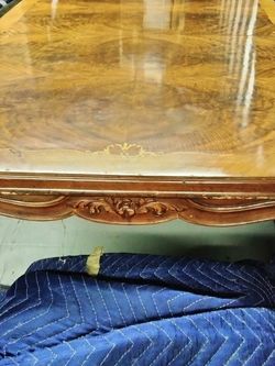 Late 1800s French inlay Table with sleeve