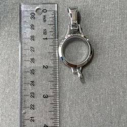 LIVING LOCKETS CN5030 silver crystal ID clasp