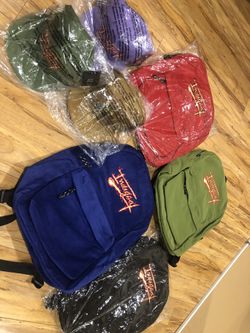Chris brown indigo backpack and hats