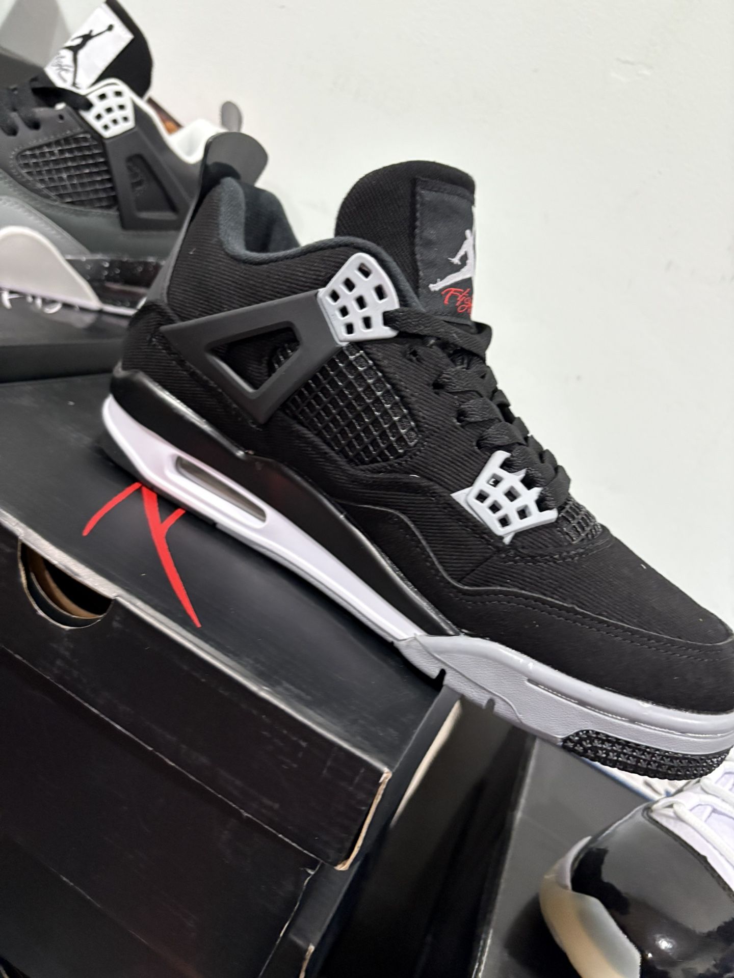 Jordan Retro 4s “ Black Canvas” Men’s 9,10,11
