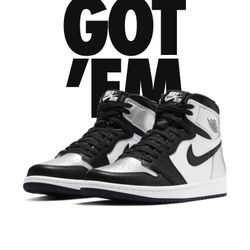 Women Jordan 1 Silver Toe Size 9.5