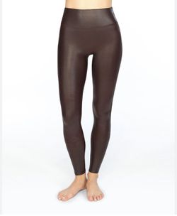 Spanx Women's Faux Leather Leggings L Brown Style #2437 Contour Power  Waistband for Sale in Graham, WA - OfferUp