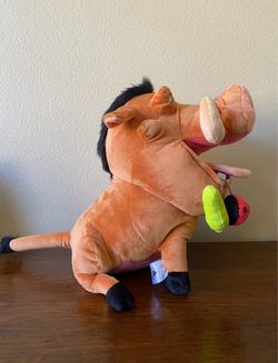 🦁 New Disney Store The Lion King 16” Pumbaa Plush Stuffed Animal Toy