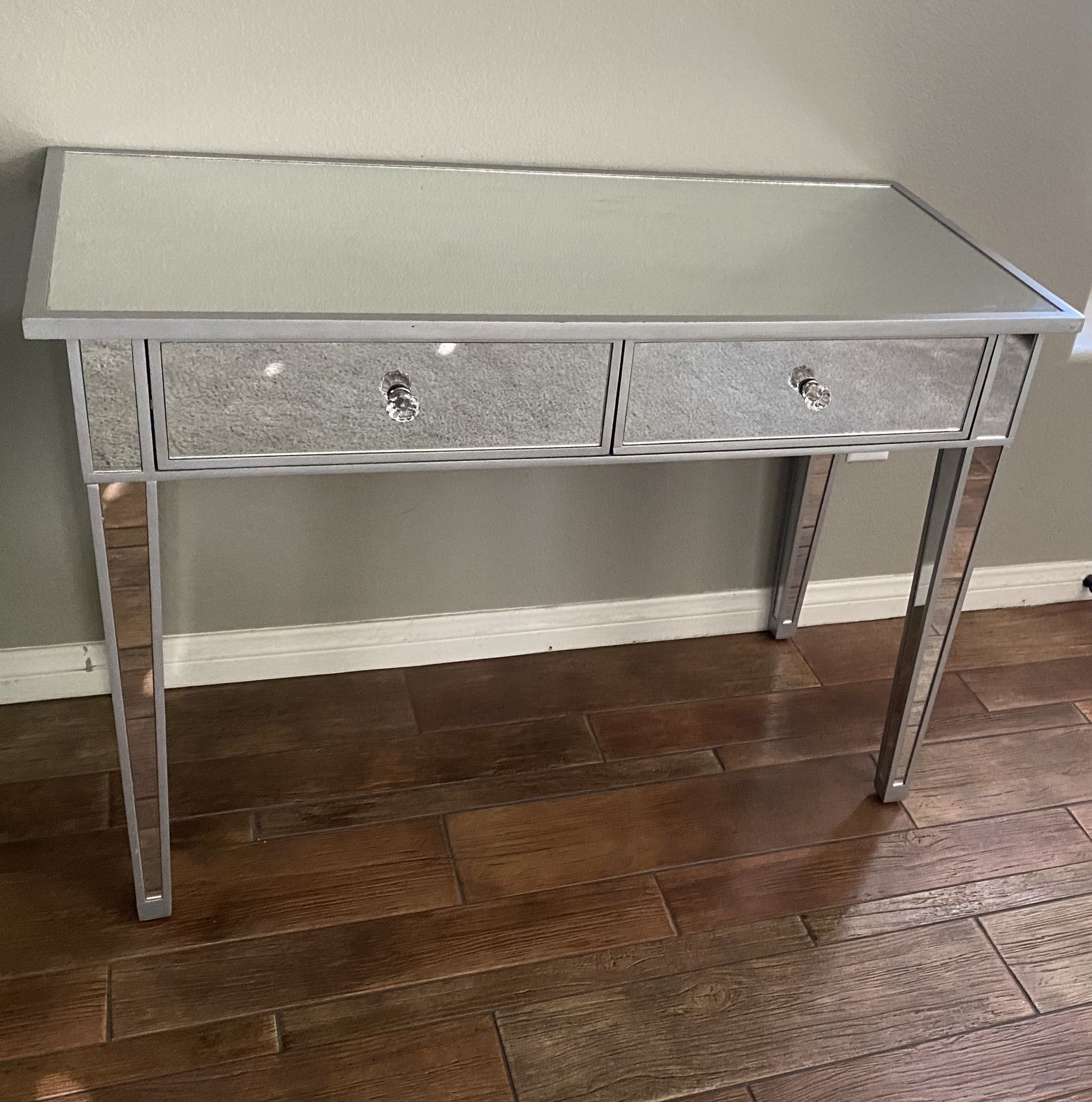 Silver Mirrored Vanity/Desk