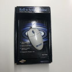 Micro Innovations PS/2 Roll-n-scroll 3-button Wheel Wired Mouse Model #PD96i