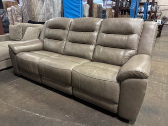 Leather Power Recliner Sofa