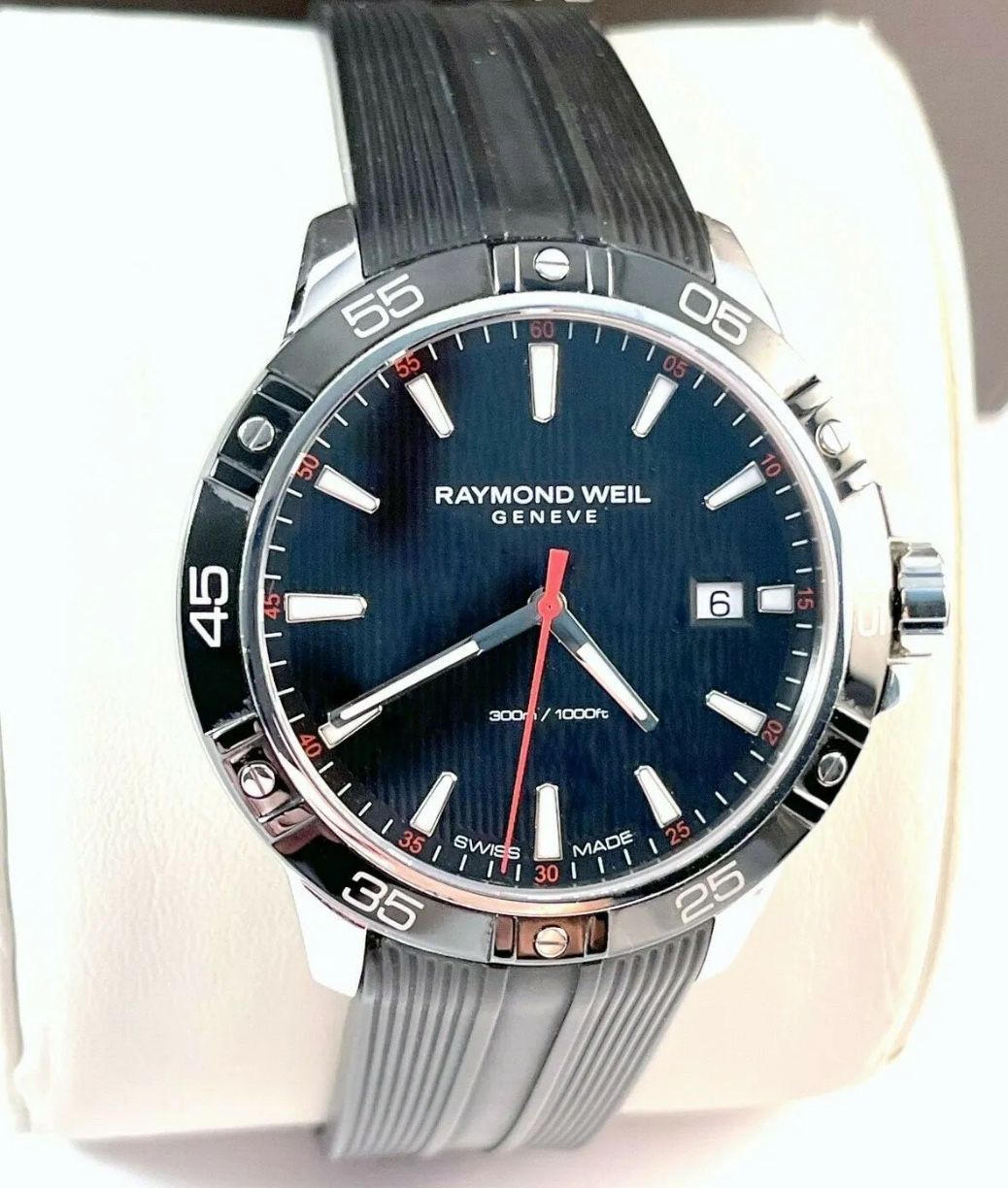 Raymond Weil Tango Date Diver Luxury Designer Sport Watch, Reloj