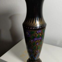 HANDCRAFTED - HAND PAINTED WOODEN BUD VASE 10"×3" - Q3