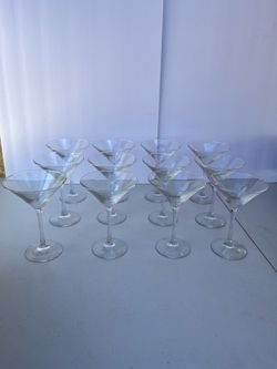One Dozen 8 oz Martini Glasses